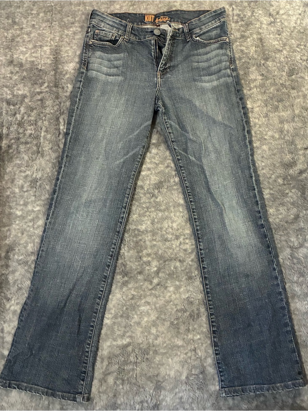 Kut from the Kloth Denim Jeans with Tan Embroidery